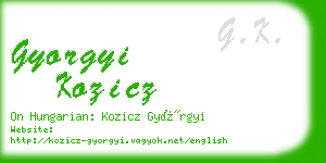 gyorgyi kozicz business card